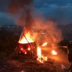 Sengen Fire Festival in Sano nearby Tokyo