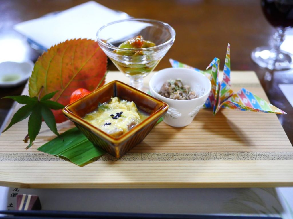 Food (Kaiseki Dinner) at a ryokan in Japan