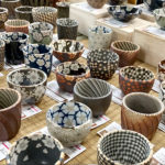 Spring themed Mashiko pottery sake cups to enjoy Japanese sake