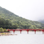 The red bridge at Akagi Shrine (Lake Oonuma)