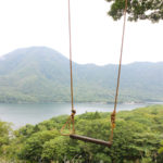 Wonderful view from a swing in Akagi area