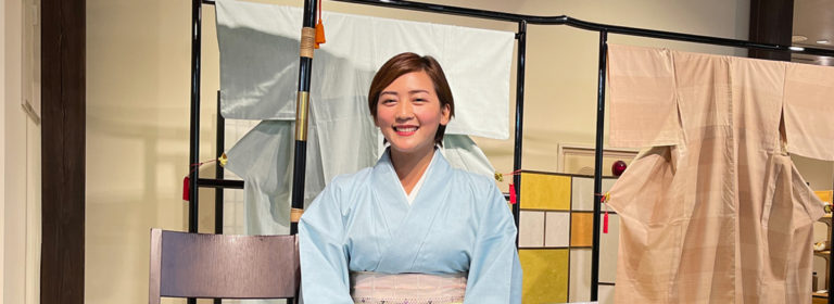 Yuki-tsumugi Silk Kimono Experience in Oyama city